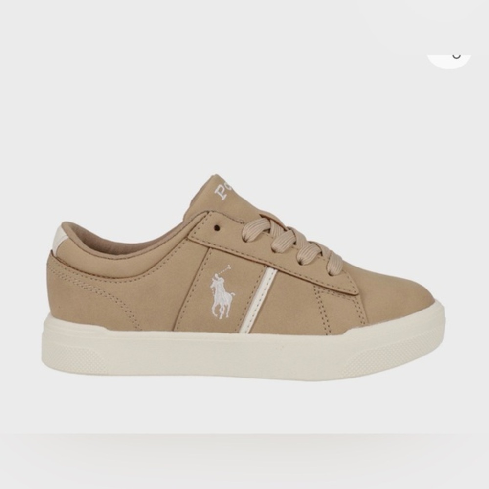Polo Ralph Lauren Khaki suede frazier logo sneakers